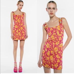 Zara Jewel Jacquard Dress, Size:Small